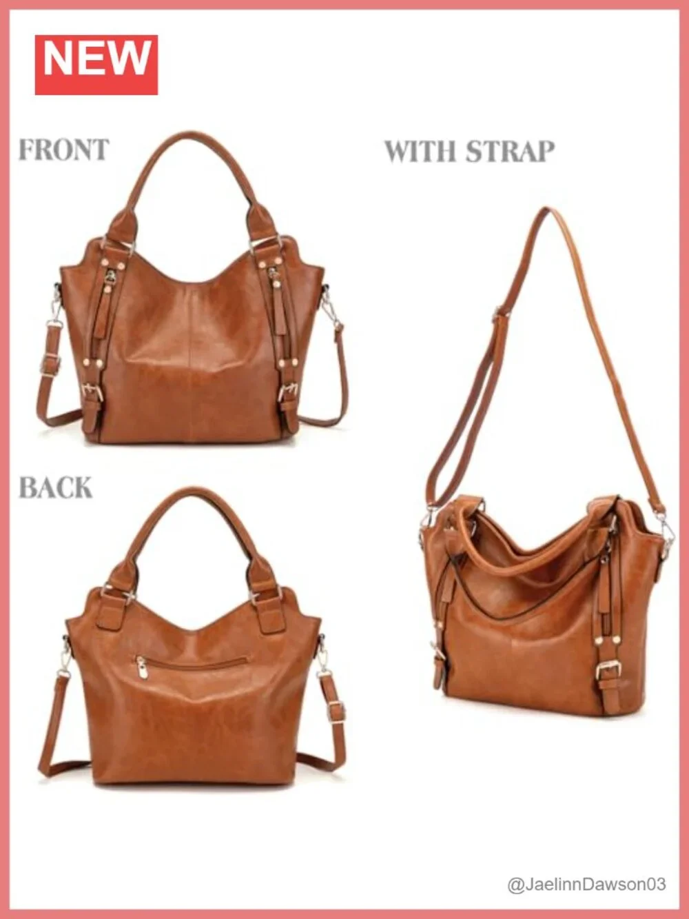 Large Hobo Purse with Wallet Set 2PCS Faux Leather Crossbody Shoulder Bag